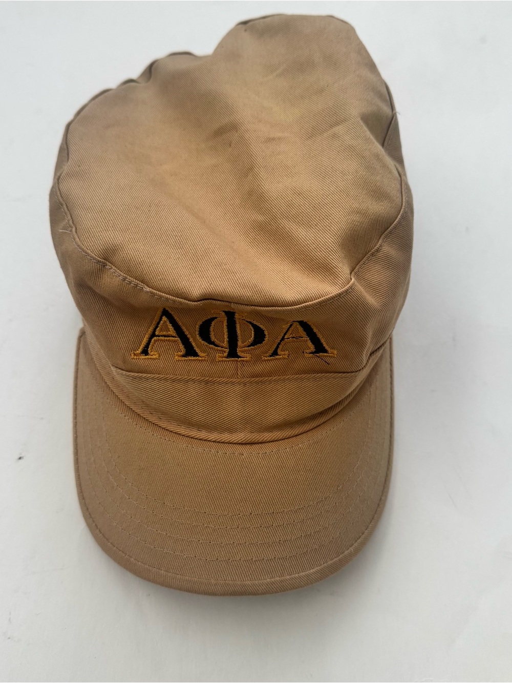 Alpha Phi Alpha AFA Fraternity Military Patrol Cadet Hat Khaki Pit Bull Large